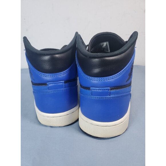 Nike 554724-077 Jordan 1 Mid Hyper Royal - Men's Size 9.5 - Picture 11 of 16